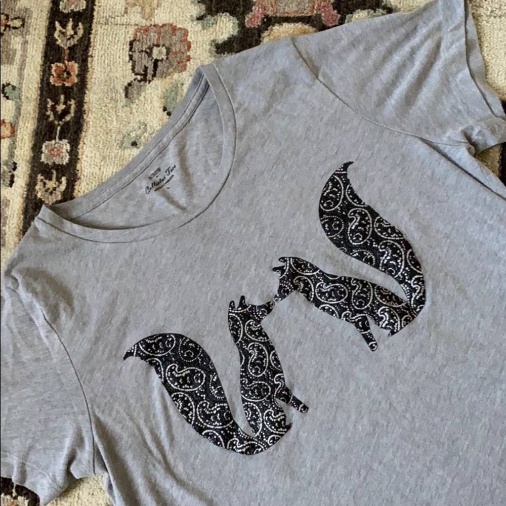 J. Crew Foxes Tee